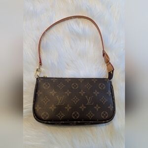 Brown Monogram Shoulder Bag.
